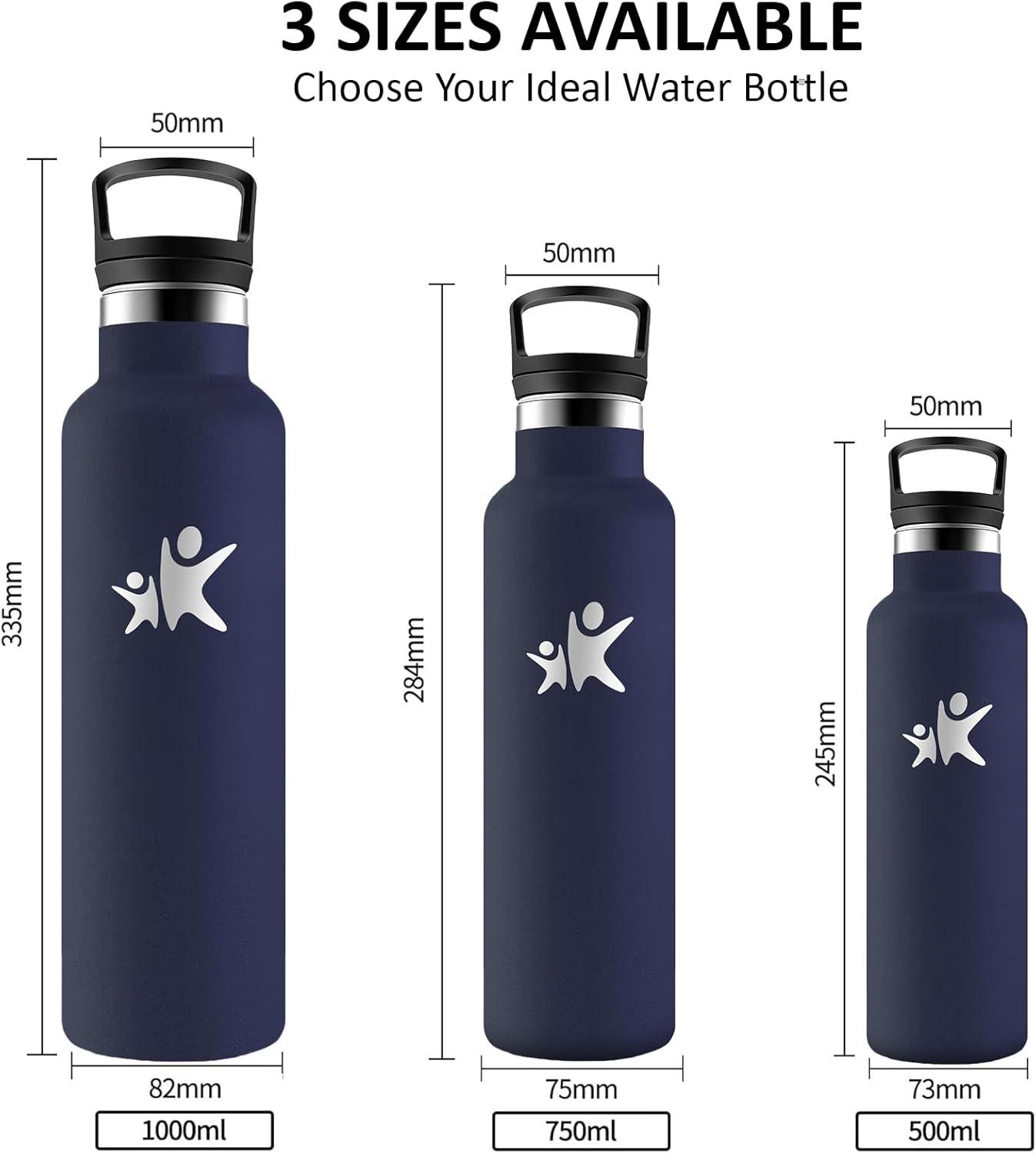 image:imageGourde 1l Gourde Isotherme Sans BPA Bouteille Isotherme Paille Anti Fuite Bouteille Inox Acier Inoxydable 188 Bouteille deau Double Isolation pour Randonne Camping Aptitude SportBleu Fonc