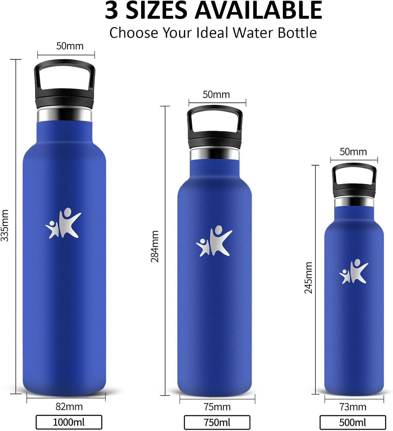image:imageGourde 1l Gourde Isotherme Sans BPA Bouteille Isotherme Paille Anti Fuite Bouteille Inox Acier Inoxydable 188 Bouteille deau Double Isolation pour Randonne Camping Aptitude SportBleu Roi