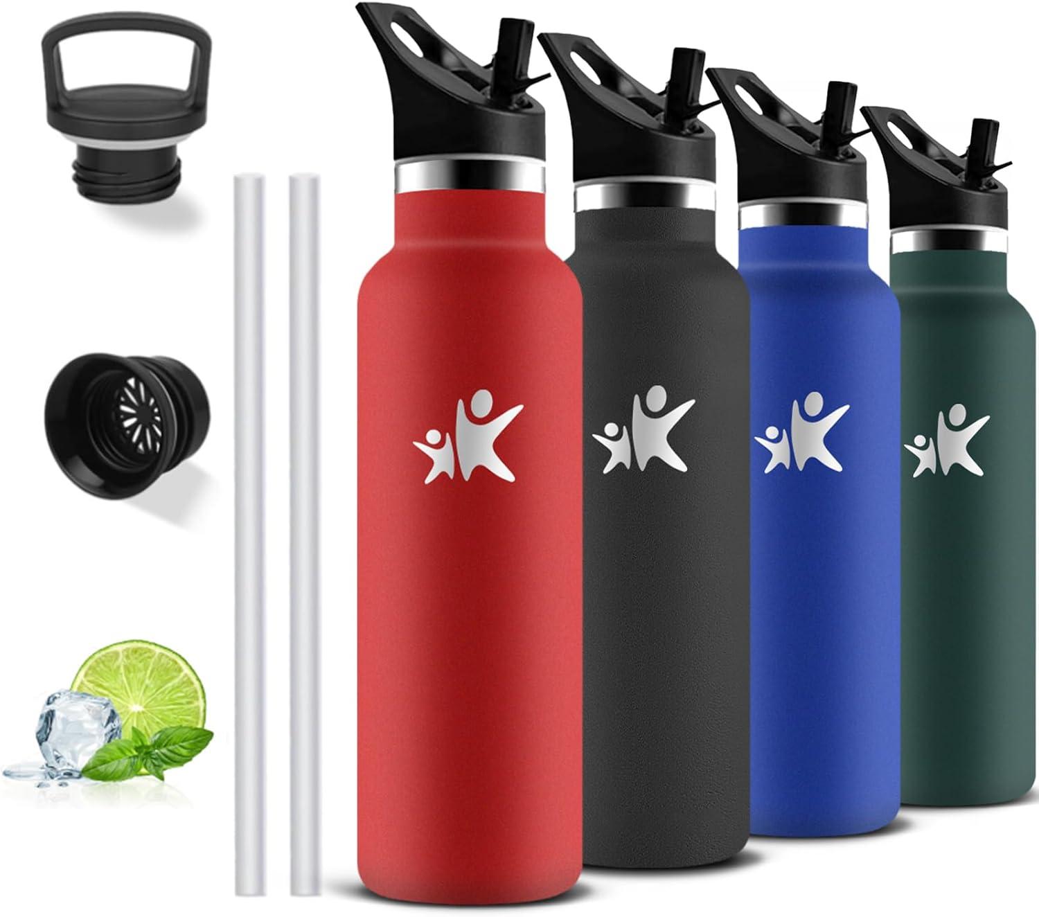 image:imageGourde 1l Gourde Isotherme Sans BPA Bouteille Isotherme Paille Anti Fuite Bouteille Inox Acier Inoxydable 188 Bouteille deau Double Isolation pour Randonne Camping Aptitude SportRouge