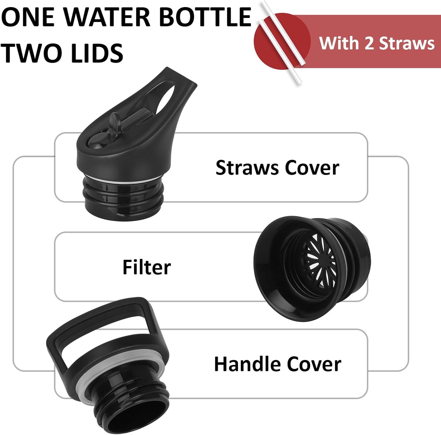 image:imageGourde 1l Gourde Isotherme Sans BPA Bouteille Isotherme Paille Anti Fuite Bouteille Inox Acier Inoxydable 188 Bouteille deau Double Isolation pour Randonne Camping Aptitude SportRouge