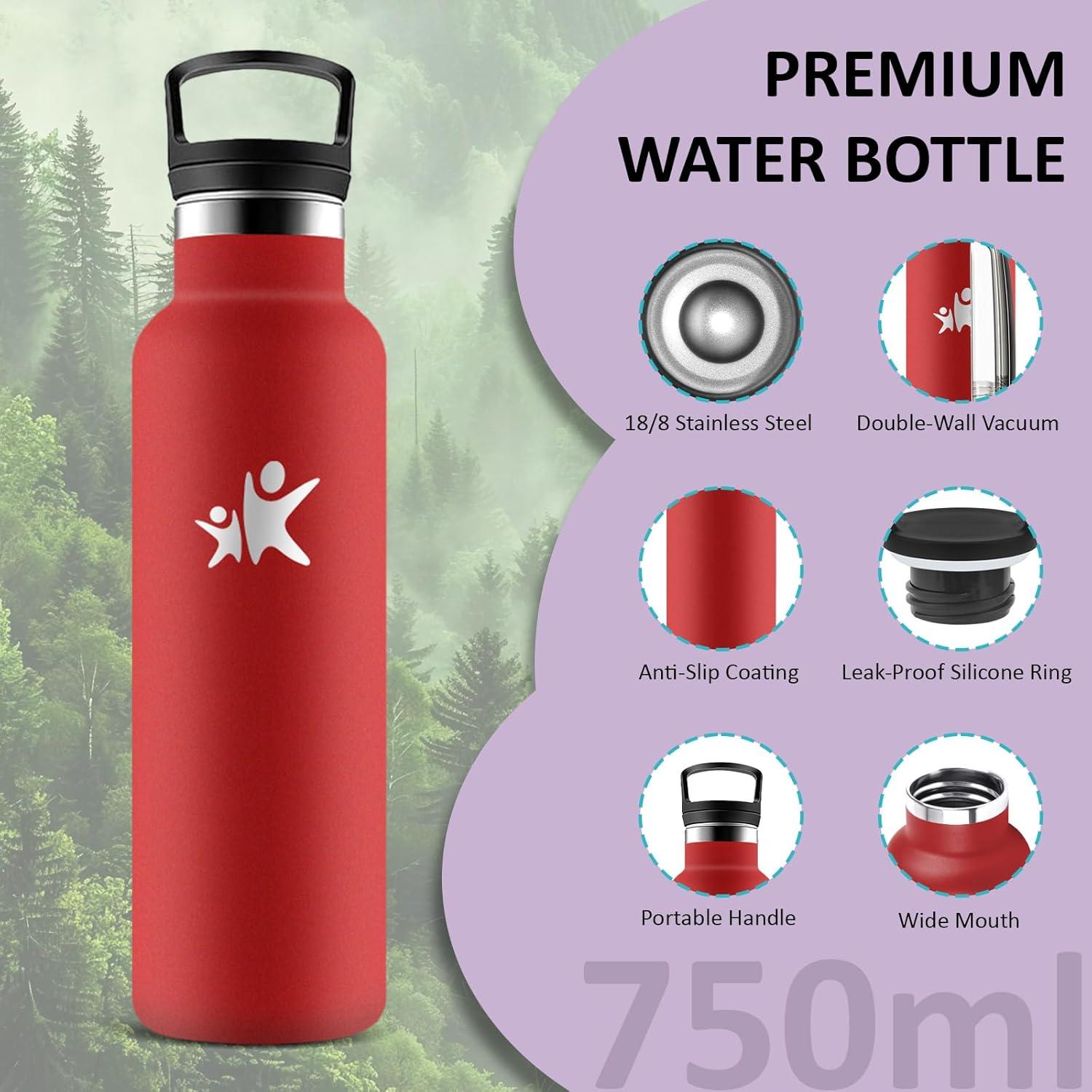 image:imageGourde 1l Gourde Isotherme Sans BPA Bouteille Isotherme Paille Anti Fuite Bouteille Inox Acier Inoxydable 188 Bouteille deau Double Isolation pour Randonne Camping Aptitude SportRouge