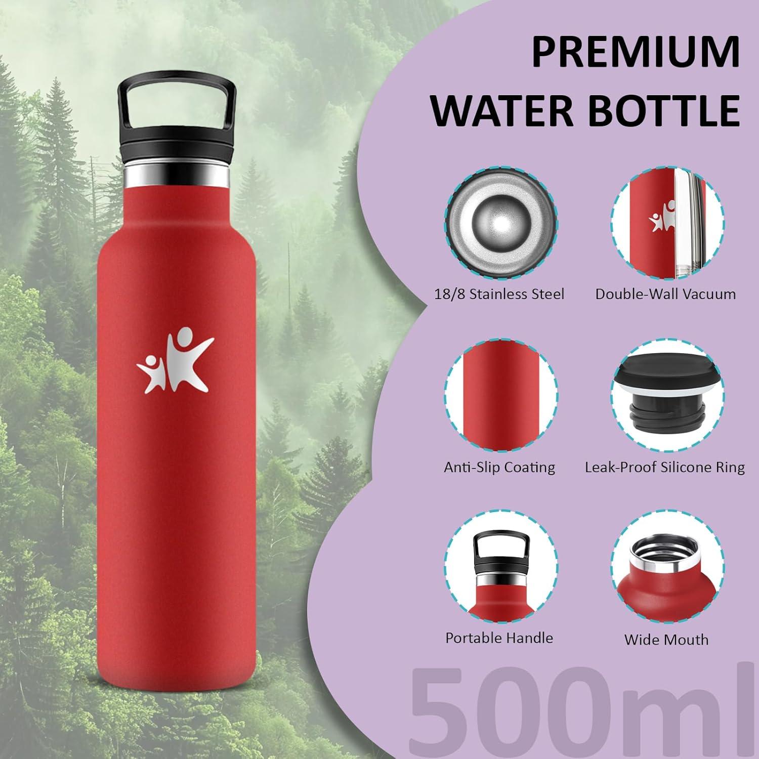 image:imageGourde 1l Gourde Isotherme Sans BPA Bouteille Isotherme Paille Anti Fuite Bouteille Inox Acier Inoxydable 188 Bouteille deau Double Isolation pour Randonne Camping Aptitude SportRouge