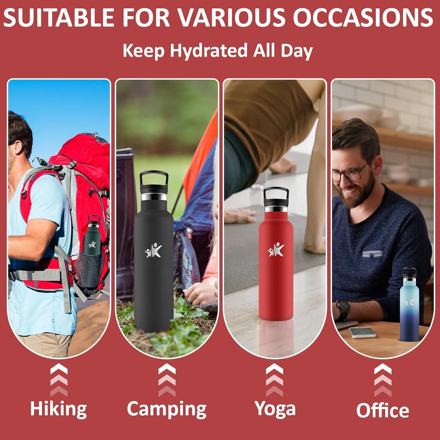 image:imageGourde 1l Gourde Isotherme Sans BPA Bouteille Isotherme Paille Anti Fuite Bouteille Inox Acier Inoxydable 188 Bouteille deau Double Isolation pour Randonne Camping Aptitude SportRouge