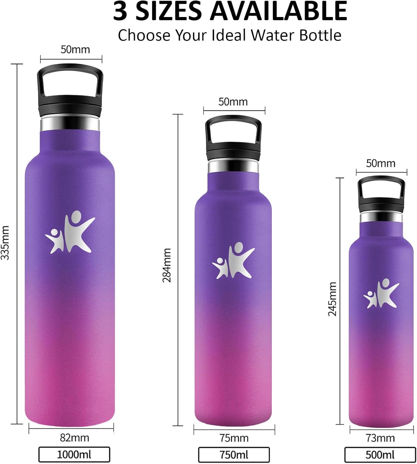 image:imageGourde 1l Gourde Isotherme Sans BPA Bouteille Isotherme Paille Anti Fuite Bouteille Inox Acier Inoxydable 188 Bouteille deau Double Isolation pour Randonne Camping Aptitude SportVioletrose