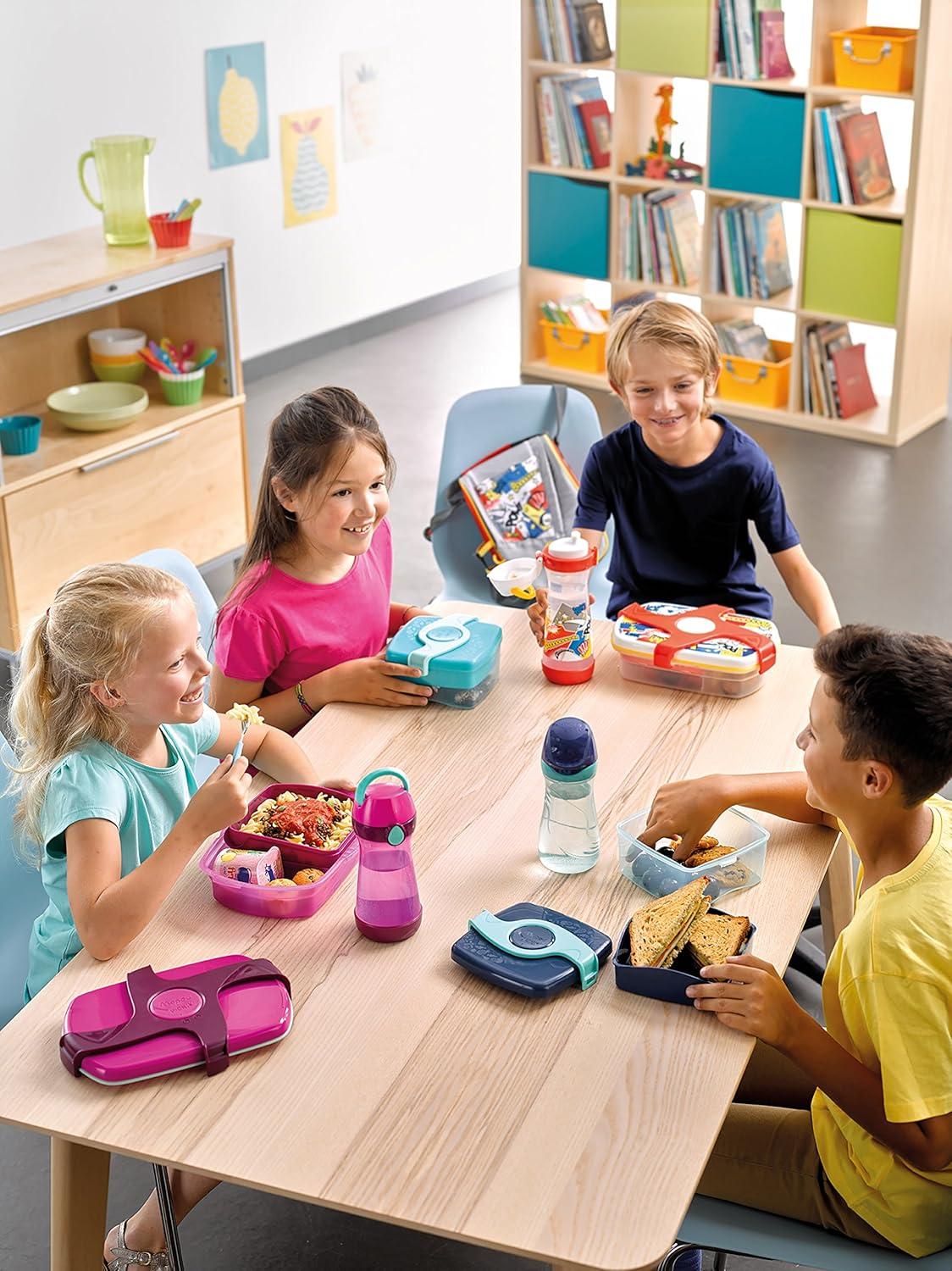 image:imageMaped Picnik Origins Gourde pour Enfants avec Capuchon de Protection Systme AntiGouttes et Etanche en Plastique Sans BPA Rose 430mlRose