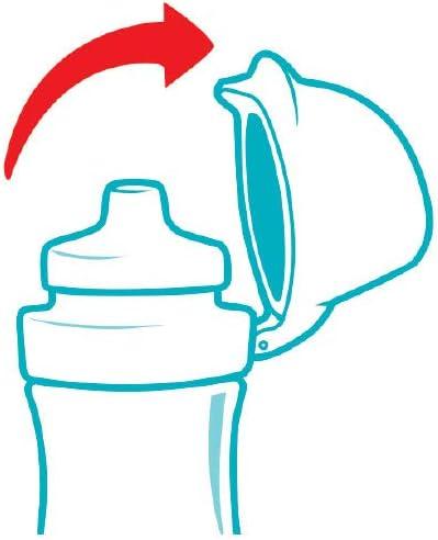 image:imageMaped Picnik Origins Gourde pour Enfants avec Capuchon de Protection Systme AntiGouttes et Etanche en Plastique Sans BPA Rose 430mlRose