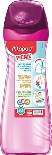 image:imageMaped Picnik Origins Gourde pour Enfants avec Capuchon de Protection Systme AntiGouttes et Etanche en Plastique Sans BPA Rose 430mlRose