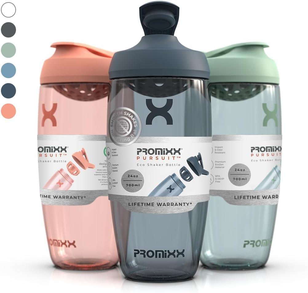 image:imagePromixx PURSUIT bouteille shaker de protines de qualit suprieure pour shakes complmentaires facile nettoyer et durable 950 ml Bleu NuitBleu Ocan Calme