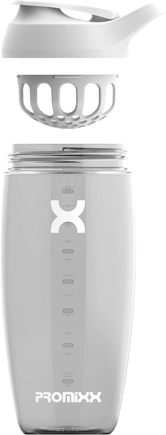image:imagePromixx PURSUIT bouteille shaker de protines de qualit suprieure pour shakes complmentaires facile nettoyer et durable 950 ml Bleu NuitCramique Blanche