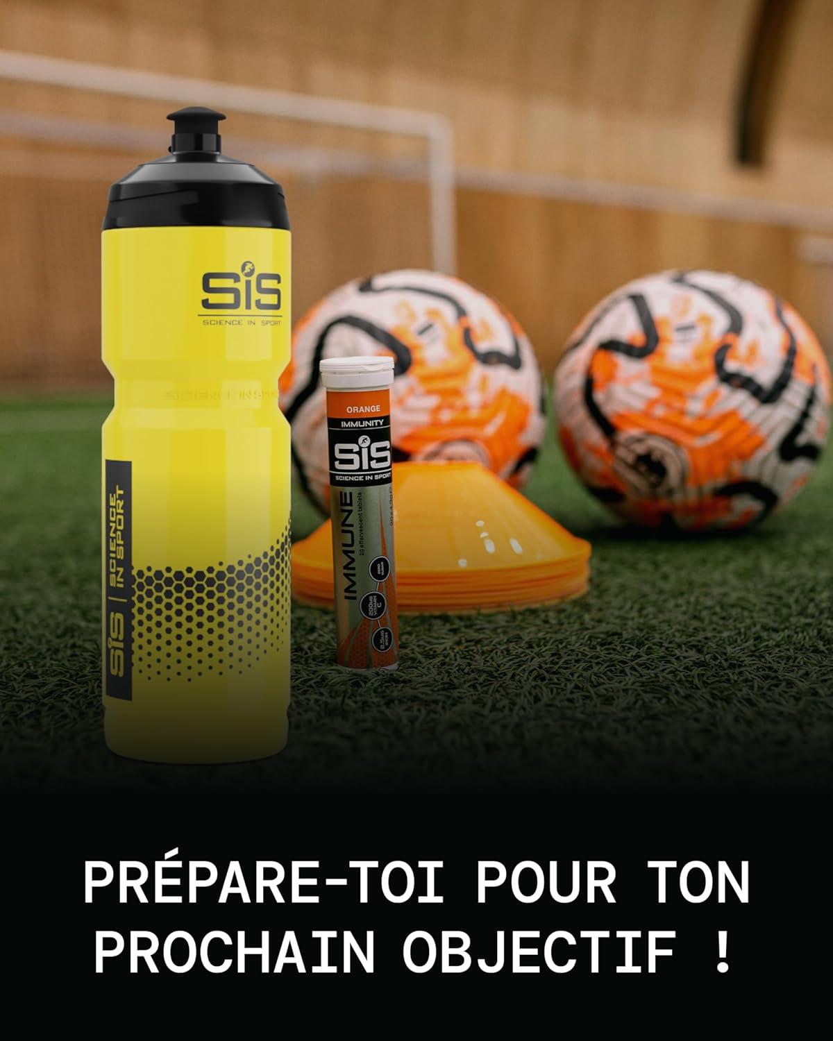 image:imageScience in Sport Bouteille de Boisson Jaune 800ml Avec Systme de Mlange Facile Unique Bouteille dEau pour Vlo Fitness Randonne et Travail Lavable au LaveVaisselleJaune
