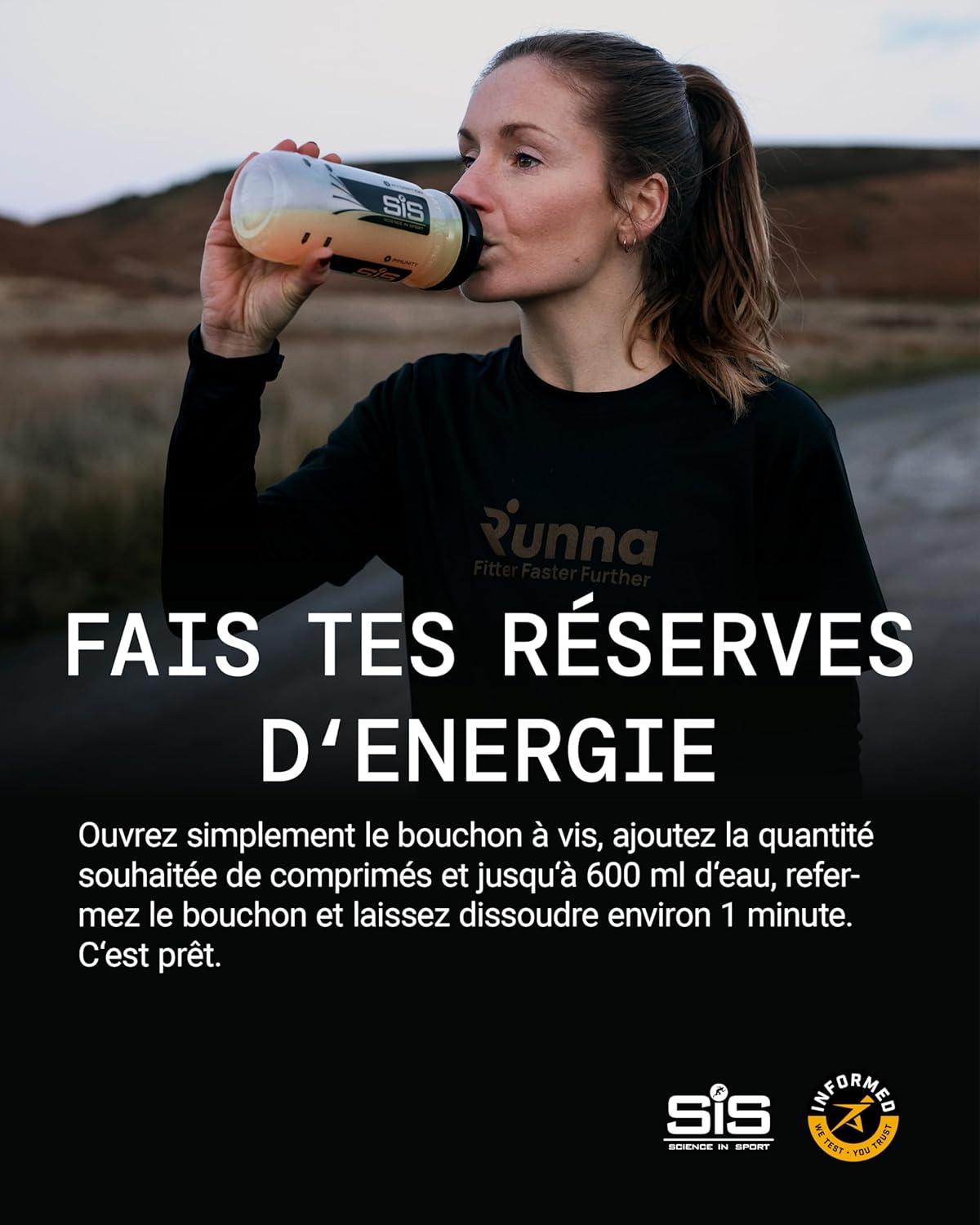 image:imageScience in Sport Bouteille de Boisson Jaune 800ml Avec Systme de Mlange Facile Unique Bouteille dEau pour Vlo Fitness Randonne et Travail Lavable au LaveVaisselleNoir