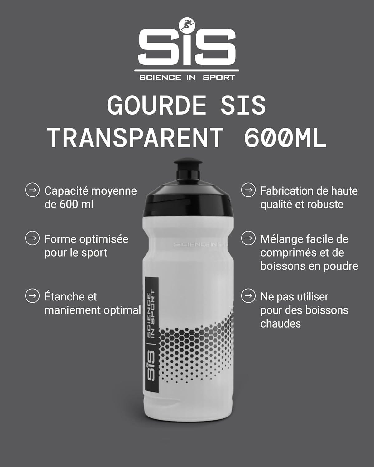 image:imageScience in Sport Bouteille de Boisson Jaune 800ml Avec Systme de Mlange Facile Unique Bouteille dEau pour Vlo Fitness Randonne et Travail Lavable au LaveVaisselleNoir