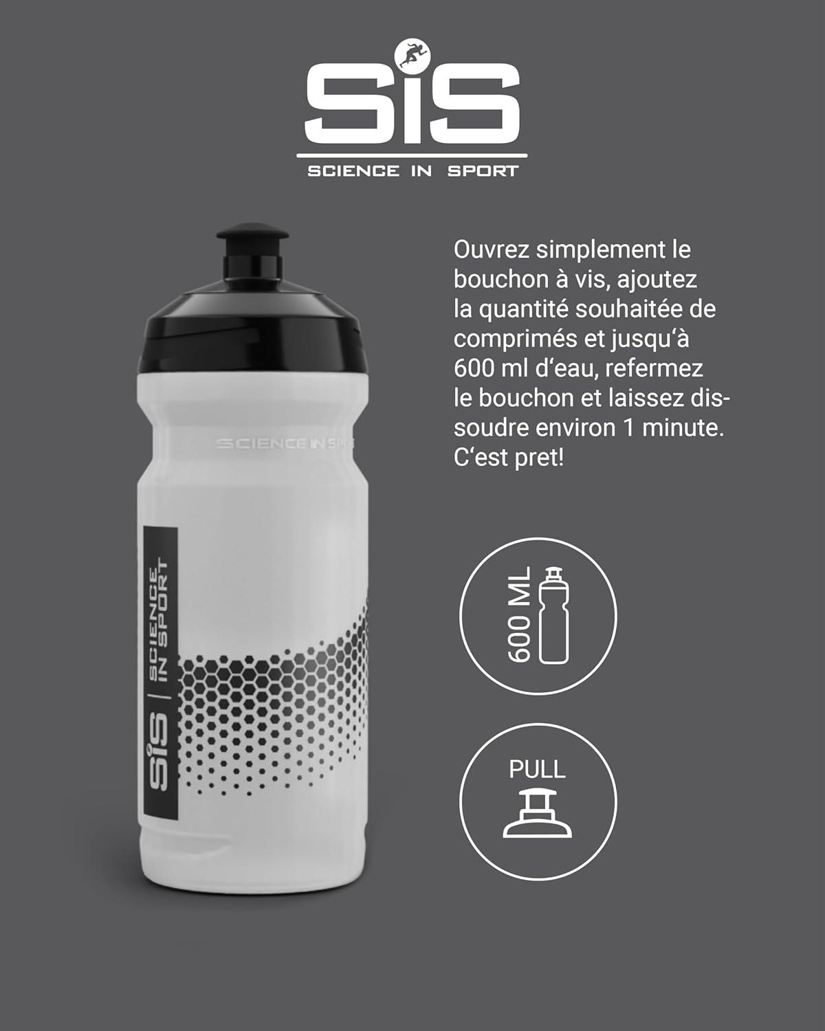 image:imageScience in Sport Bouteille de Boisson Jaune 800ml Avec Systme de Mlange Facile Unique Bouteille dEau pour Vlo Fitness Randonne et Travail Lavable au LaveVaisselleNoir