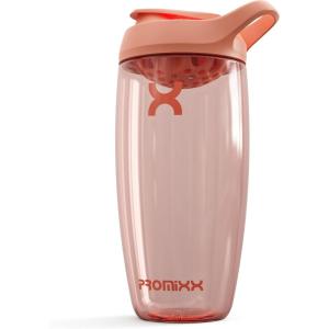 Promixx PURSUIT bouteille shaker de protéines de qualité supérieure pour shakes complémentaires – facile à nettoyer et durable, 950 ml, Bleu Nuit(Corail)