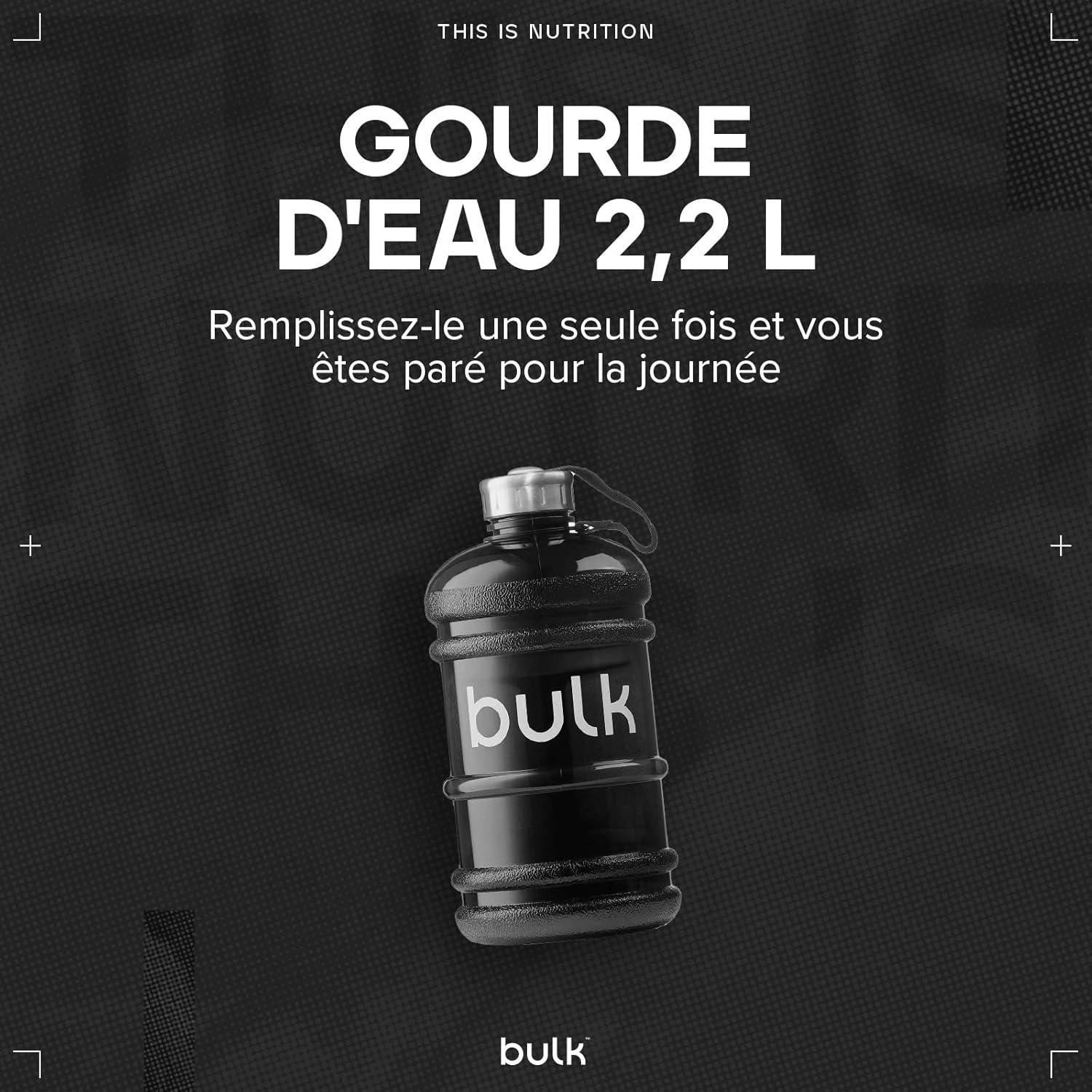 image:imageBulk Gourde Deau Gourde de Sport Clair 22 LitresNoir Metallis