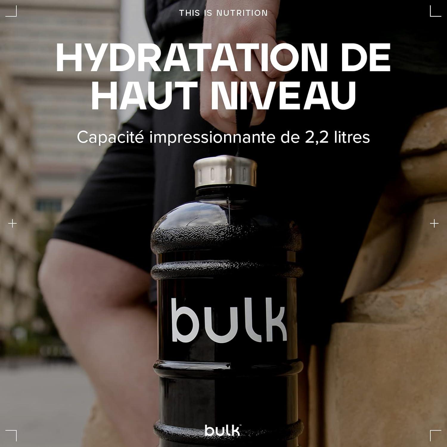 image:imageBulk Gourde Deau Gourde de Sport Clair 22 LitresNoir Metallis