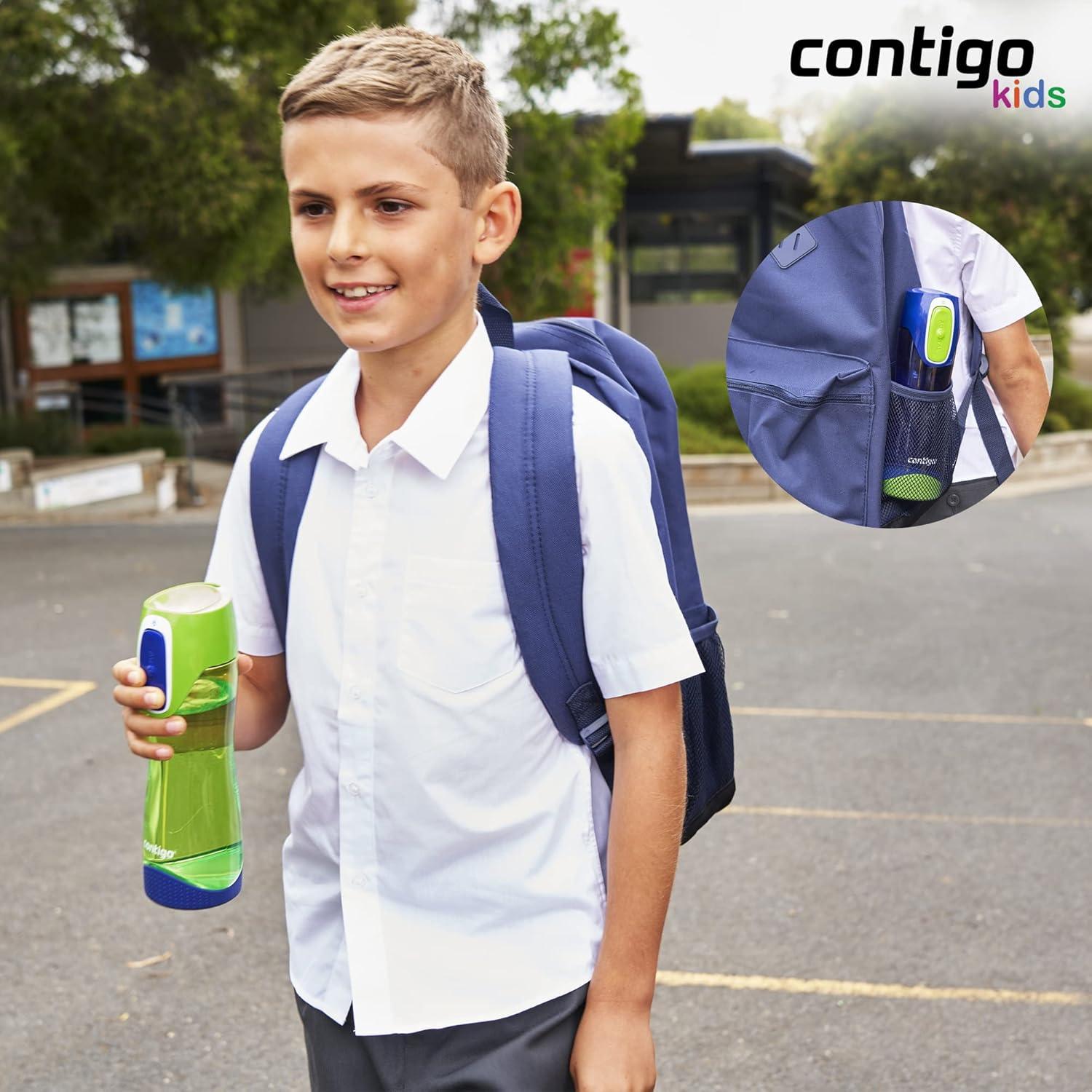 image:imageContigo Bouteille dEau Swish Autoseal 500ml Bouteille dEau Grande Gourde sans BPA Gourde de Sport Antifuite pour le Cyclisme et la RandonneBleu Cobalt