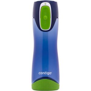 Contigo Bouteille d&rsquo;Eau Swish Autoseal, 500ml, Bouteille d&rsquo;Eau, Grande Gourde sans BPA, Gourde de Sport Antifuite, pour le Cyclisme et la Randonnée(Bleu (Cobalt))