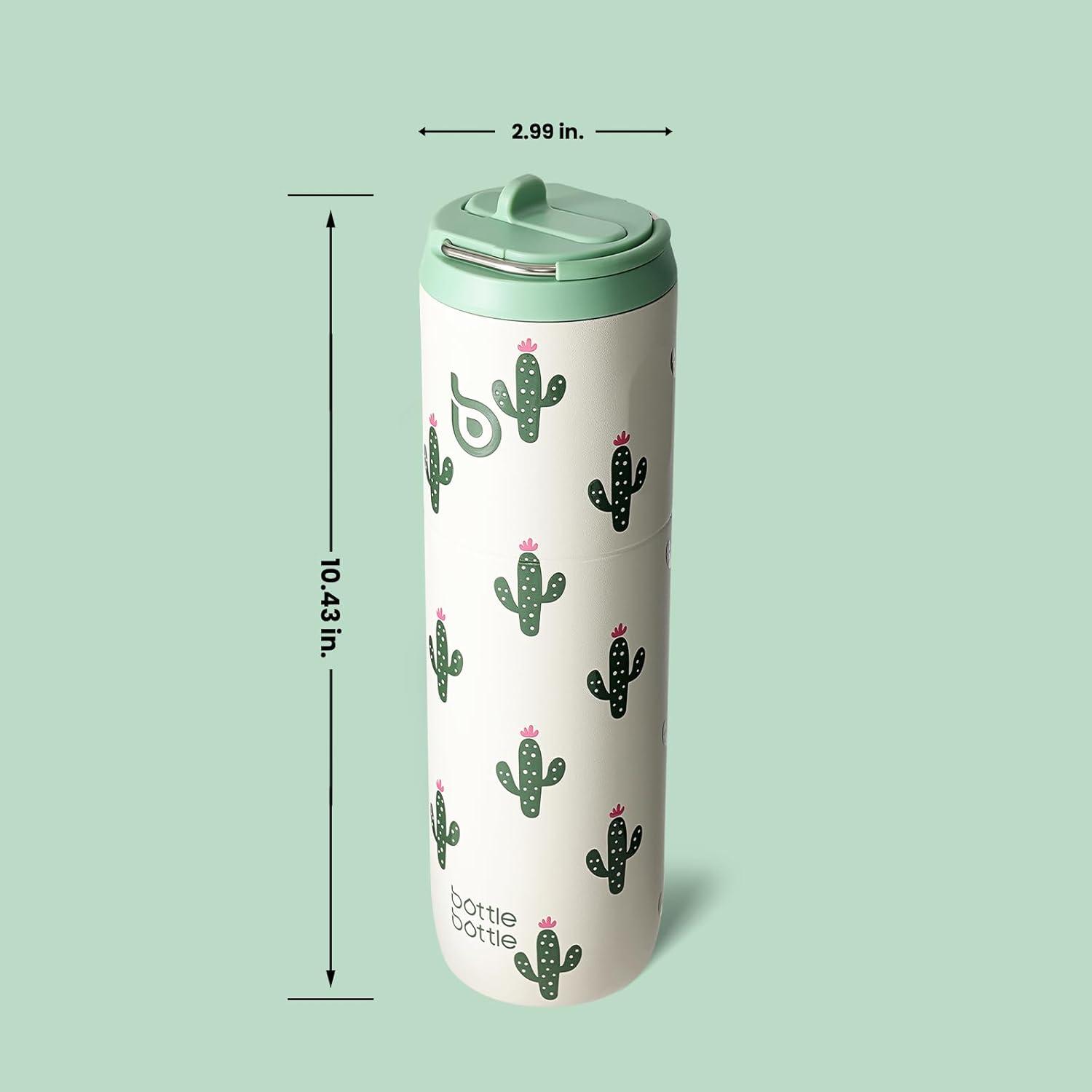 image:imageBOTTLE BOTTLE Bouteille deau isotherme de 710 ml avec couvercle paille poigne en acier inoxydable double paroi sous vide antifuite sans BPA pour sport voyage gym rose jaune bleuAcier Inoxydable