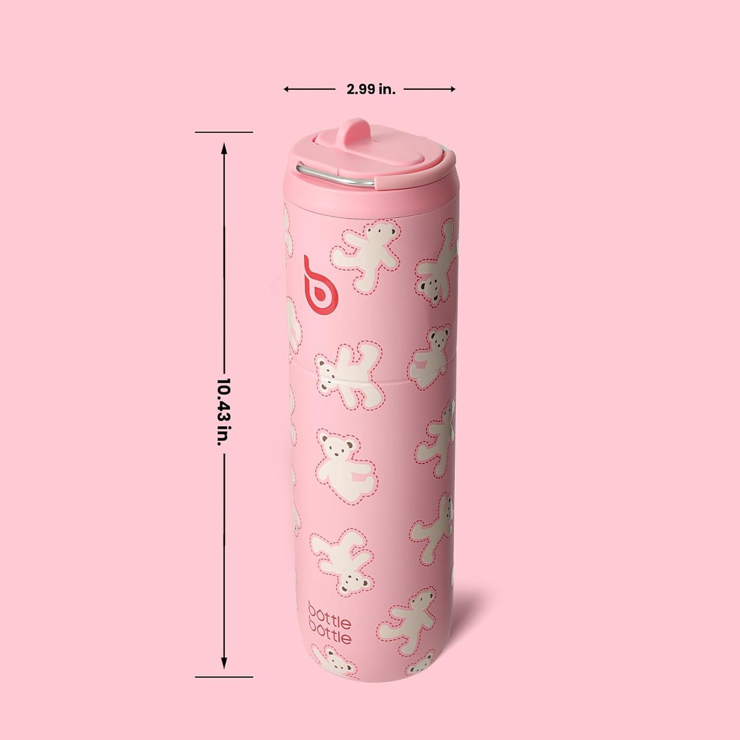 image:imageBOTTLE BOTTLE Bouteille deau isotherme de 710 ml avec couvercle paille poigne en acier inoxydable double paroi sous vide antifuite sans BPA pour sport voyage gym rose jaune bleuBiscuits en Forme Dours