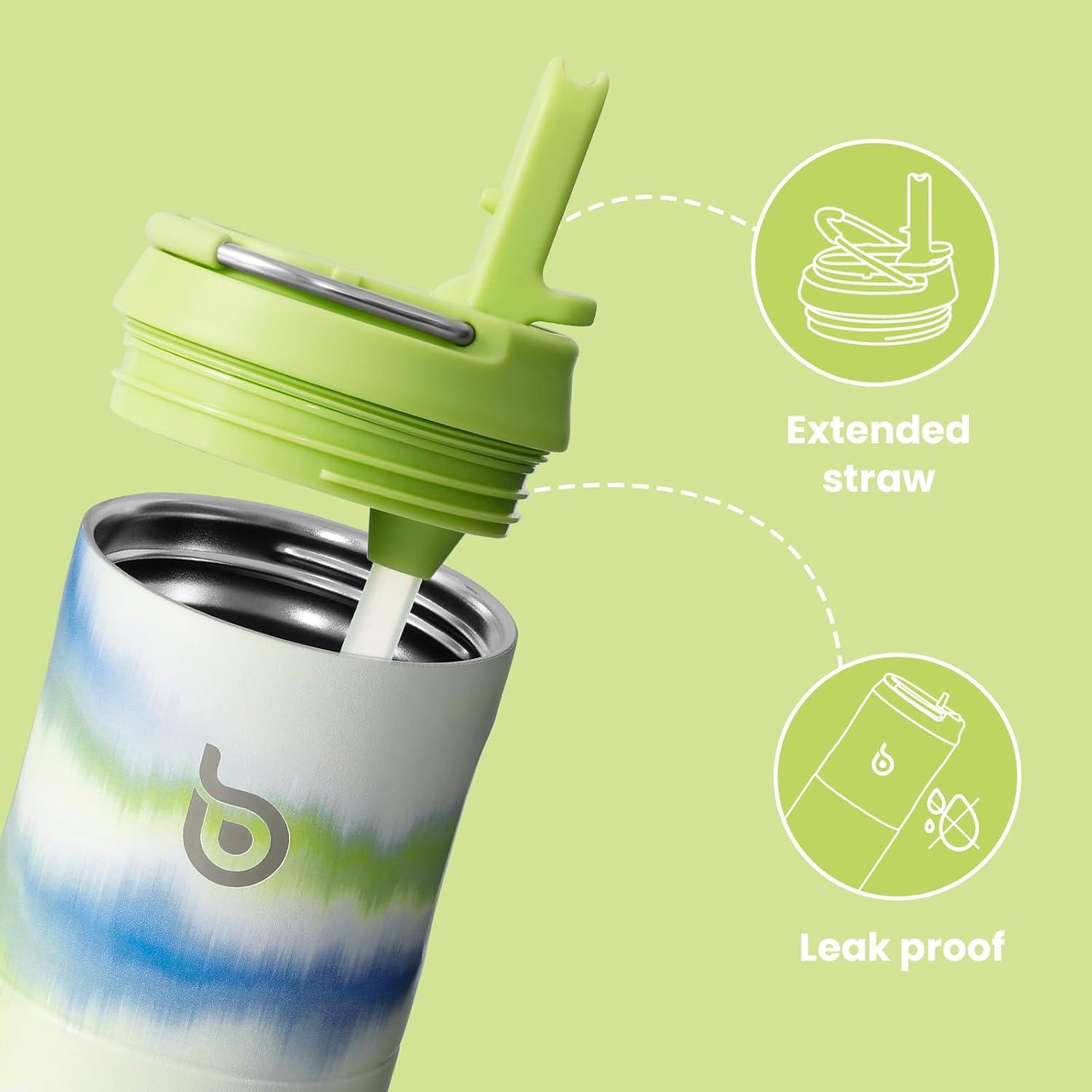 image:imageBOTTLE BOTTLE Bouteille deau isotherme de 710 ml avec couvercle paille poigne en acier inoxydable double paroi sous vide antifuite sans BPA pour sport voyage gym rose jaune bleuAcier Inoxydable avec Plusieurs Couleurs