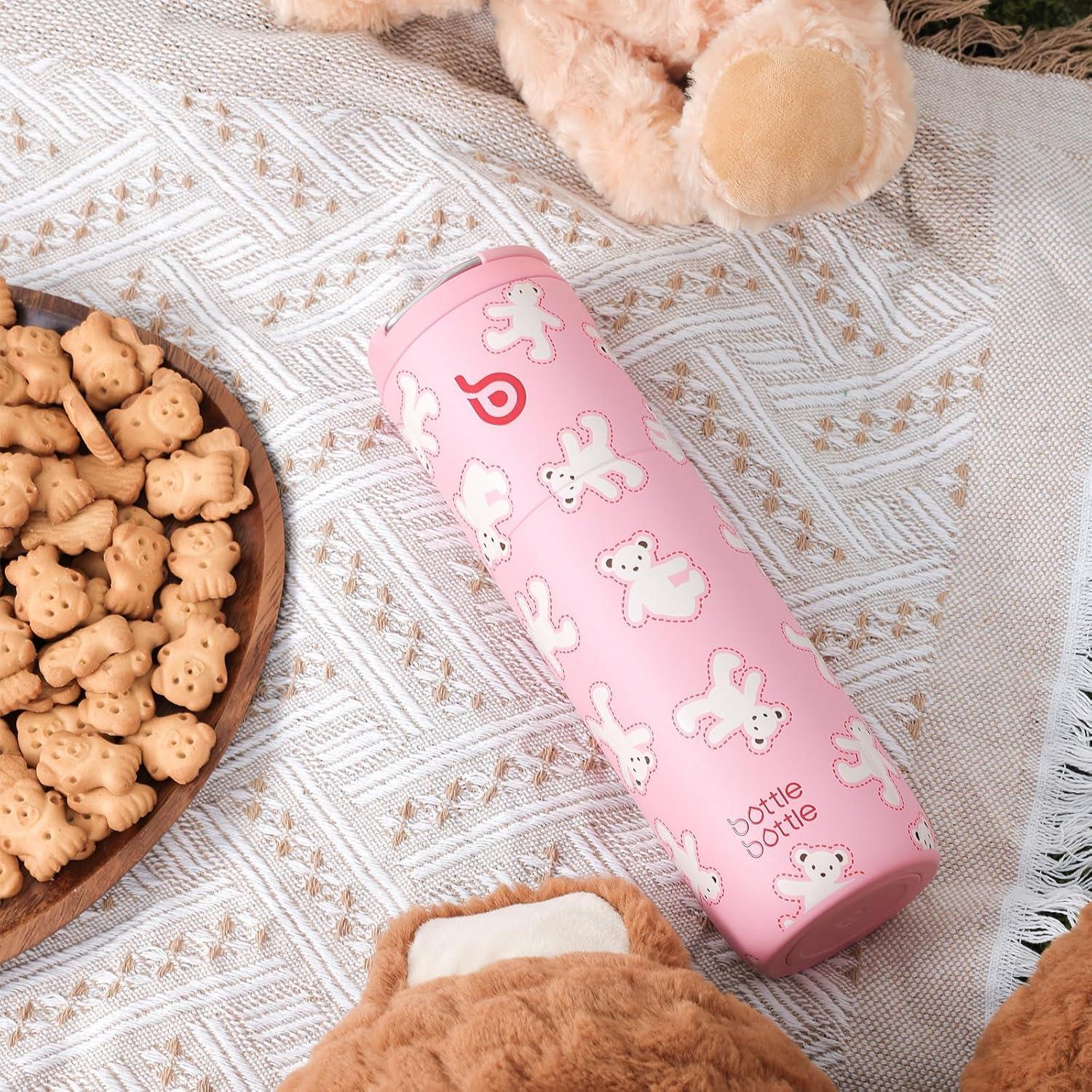 image:imageBOTTLE BOTTLE Bouteille deau isotherme de 710 ml avec couvercle paille poigne en acier inoxydable double paroi sous vide antifuite sans BPA pour sport voyage gym rose jaune bleuBiscuits en Forme Dours