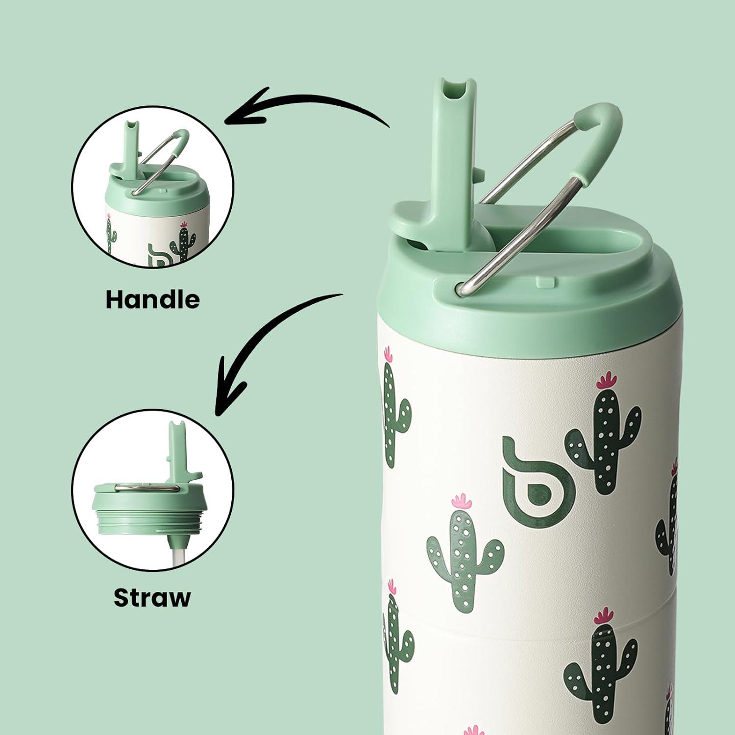 image:imageBOTTLE BOTTLE Bouteille deau isotherme de 710 ml avec couvercle paille poigne en acier inoxydable double paroi sous vide antifuite sans BPA pour sport voyage gym rose jaune bleuAcier Inoxydable