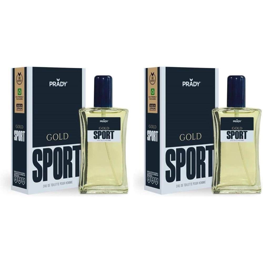 image:imagePRADY Gold Sport pour Homme 100 ml Fracheur et lgance pour chaque journe100 ml Lot de 2