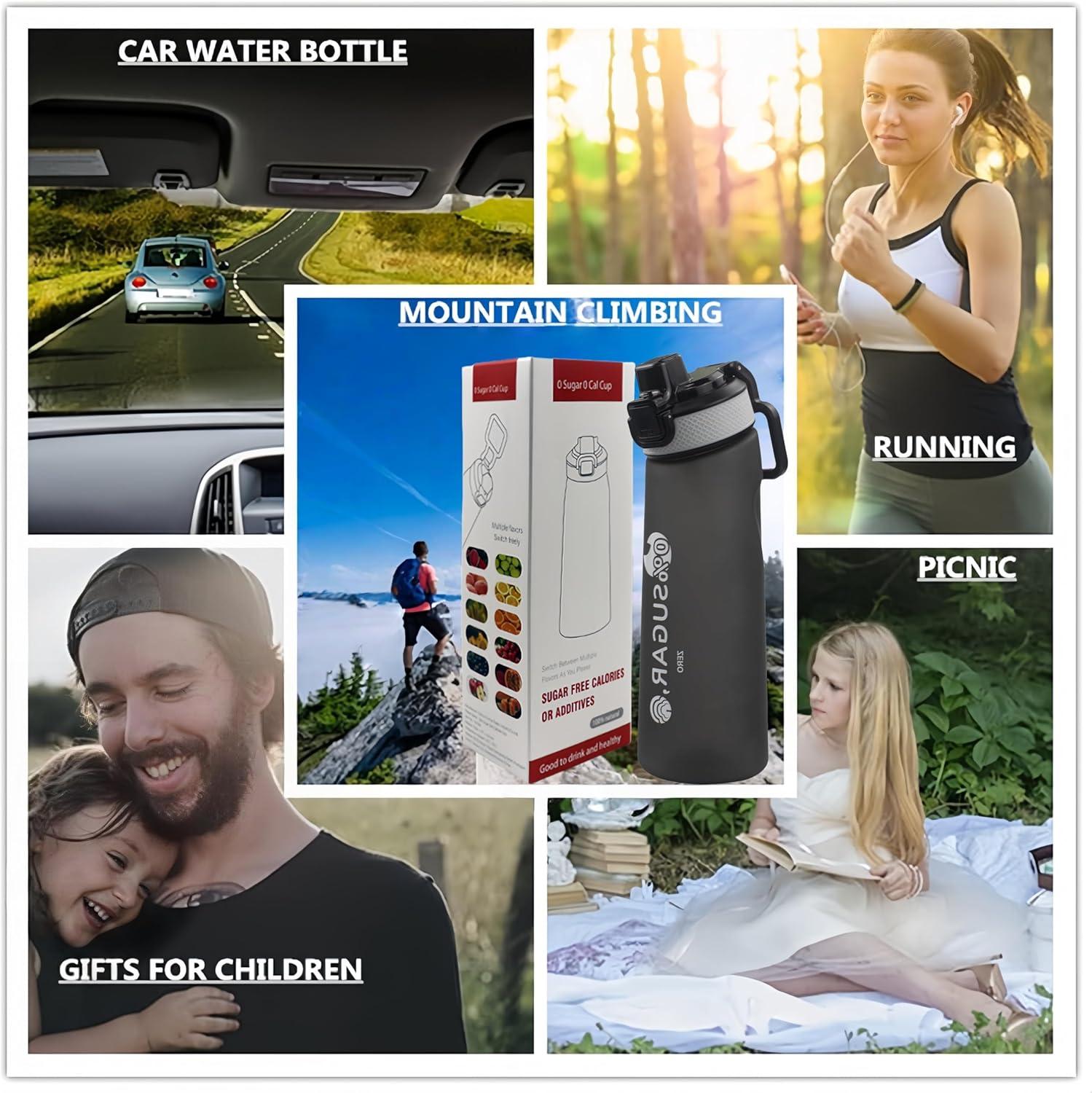 image:imageBouteille deau avec 1 capsule de saveur 20 version amliore 700 ml sans BPA pour salle de sport et activits de plein air Color E 1 Random PODColor I 1 Random Pod