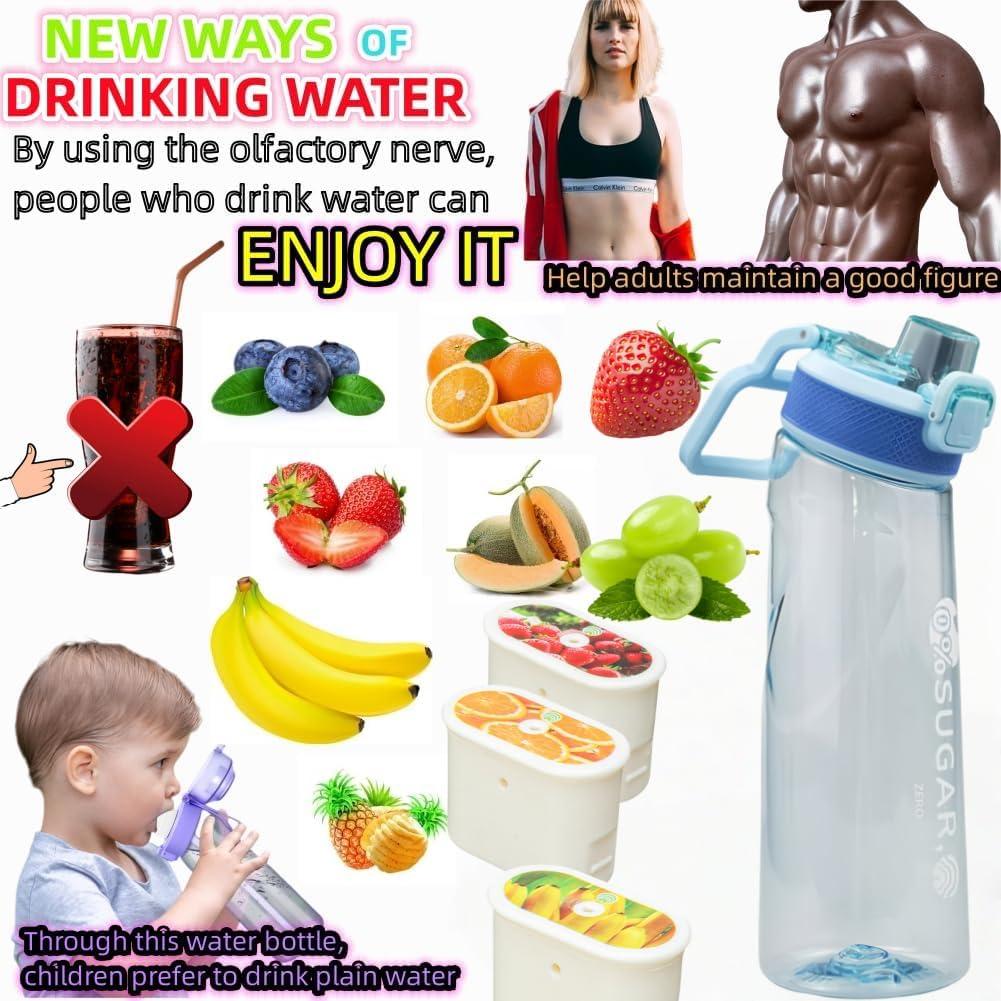 image:imageBouteille deau avec 1 capsule de saveur 20 version amliore 700 ml sans BPA pour salle de sport et activits de plein air Color E 1 Random PODColor J 1 Random Pod