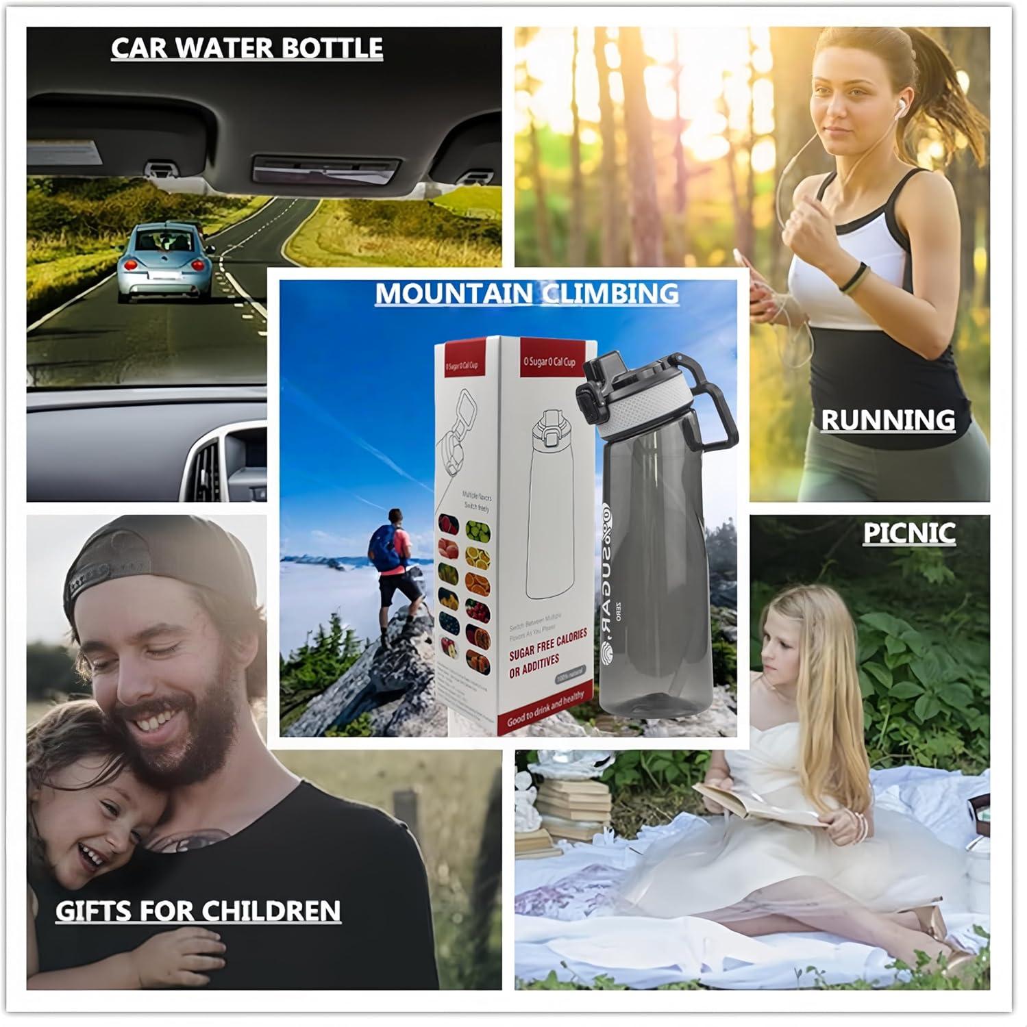 image:imageBouteille deau avec 1 capsule de saveur 20 version amliore 700 ml sans BPA pour salle de sport et activits de plein air Color E 1 Random PODColor K 1 Random Pod