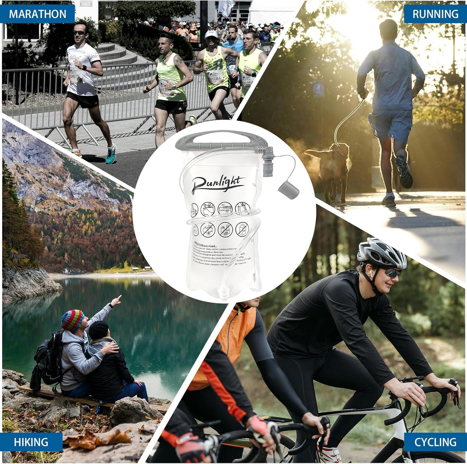 image:imageGilet de course pour homme et femme sangles de poitrine rglables gilet dhydratation avec bouteille deau de 1500 mlPoche eau de 1 5 l