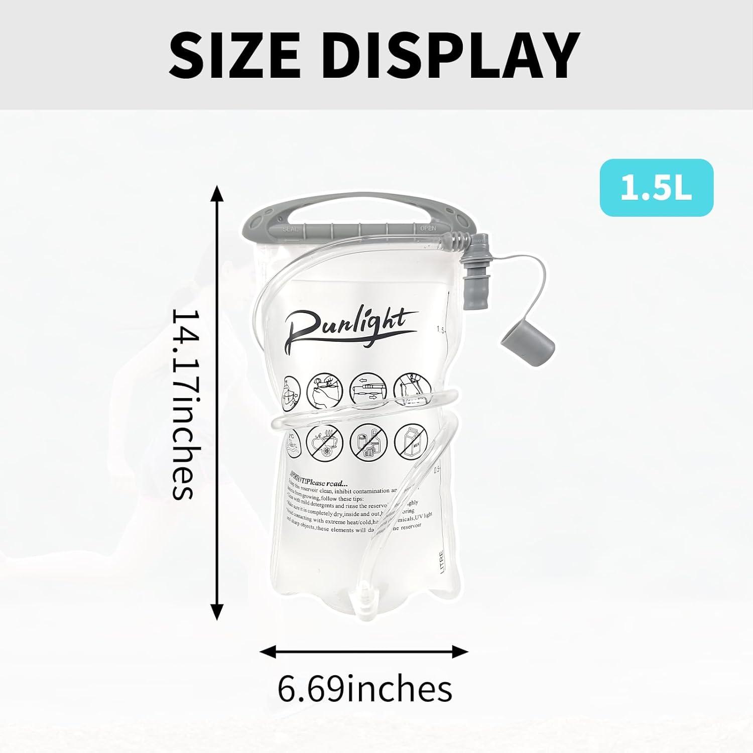 image:imageGilet de course pour homme et femme sangles de poitrine rglables gilet dhydratation avec bouteille deau de 1500 mlPoche eau de 1 5 l