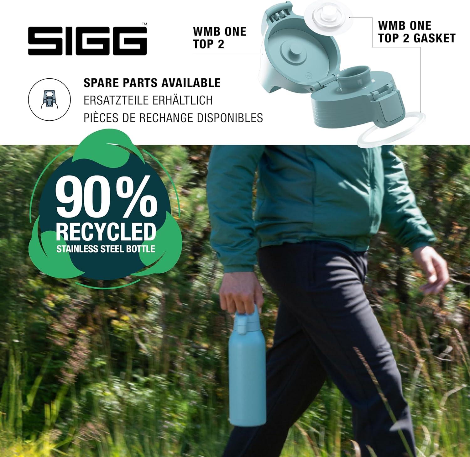 image:imageSigg Gourde Inox Shield ONE Convient Aux Boissons Gazeuses tanche ampamp Lgre Sans BPA Acier Inoxydable 188075L 1L 15LBleu