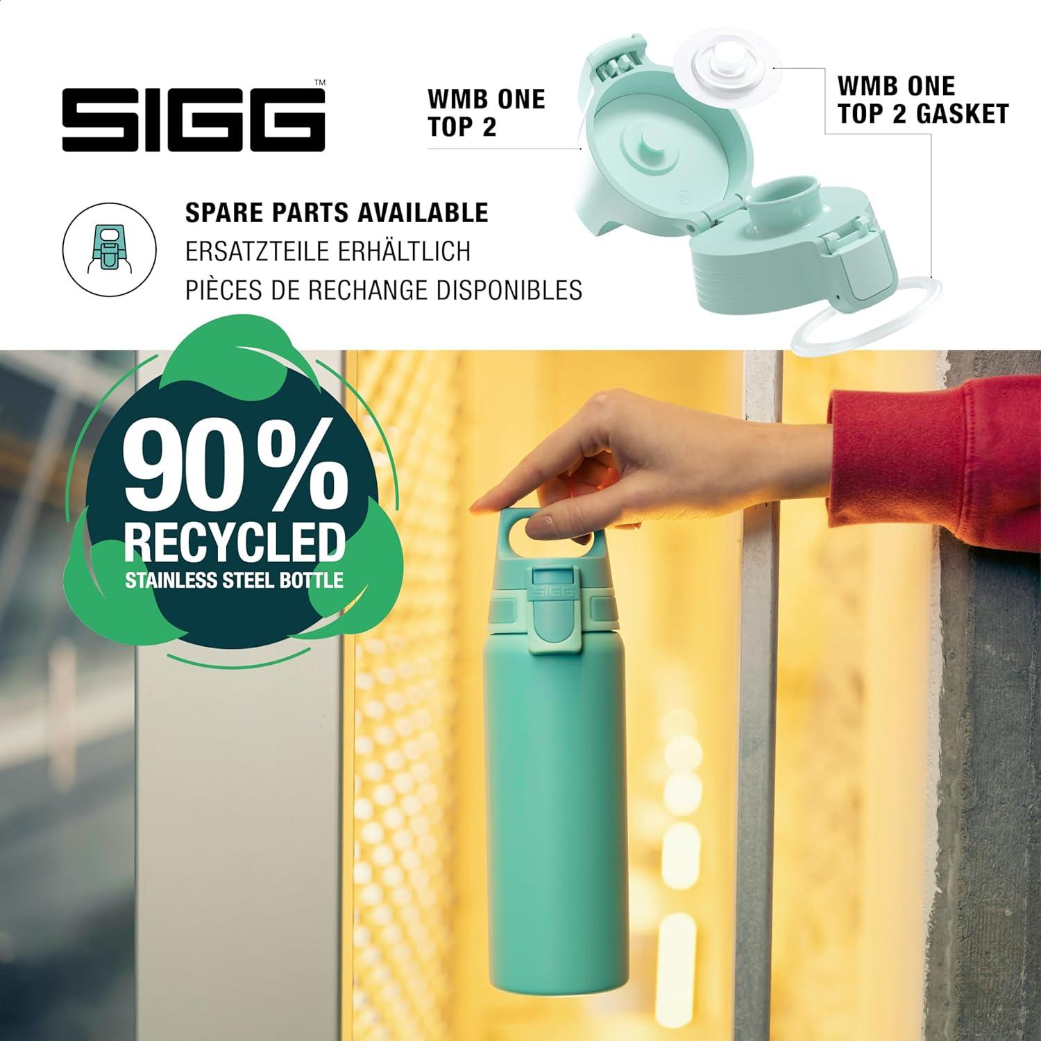 image:imageSigg Gourde Inox Shield ONE Convient Aux Boissons Gazeuses tanche ampamp Lgre Sans BPA Acier Inoxydable 188075L 1L 15LGlacier