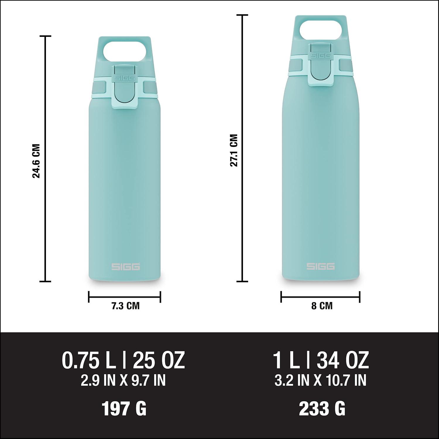 image:imageSigg Gourde Inox Shield ONE Convient Aux Boissons Gazeuses tanche ampamp Lgre Sans BPA Acier Inoxydable 188075L 1L 15LGlacier