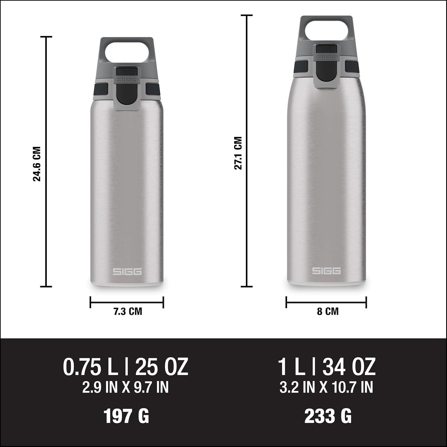 image:imageSigg Gourde Inox Shield ONE Convient Aux Boissons Gazeuses tanche ampamp Lgre Sans BPA Acier Inoxydable 188075L 1L 15LGris