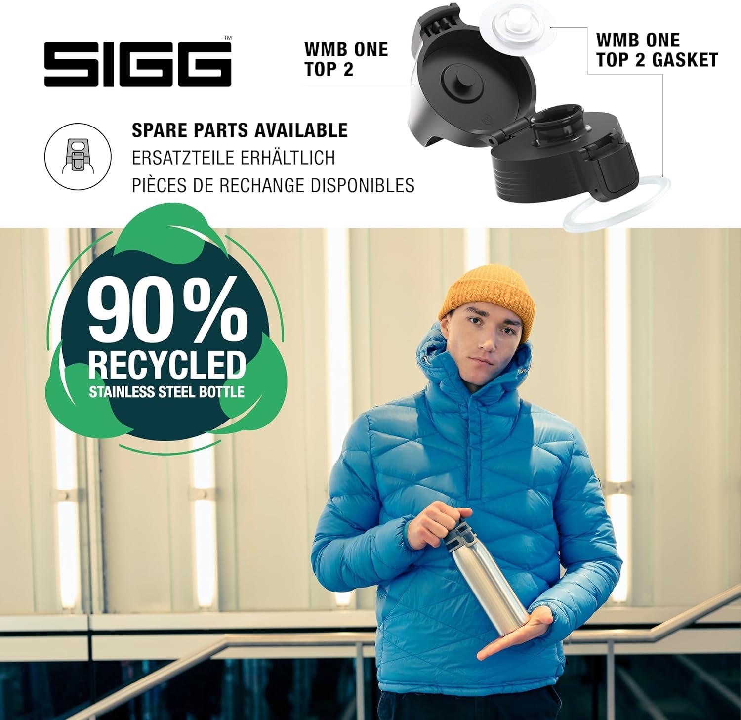 image:imageSigg Gourde Inox Shield ONE Convient Aux Boissons Gazeuses tanche ampamp Lgre Sans BPA Acier Inoxydable 188075L 1L 15LGris