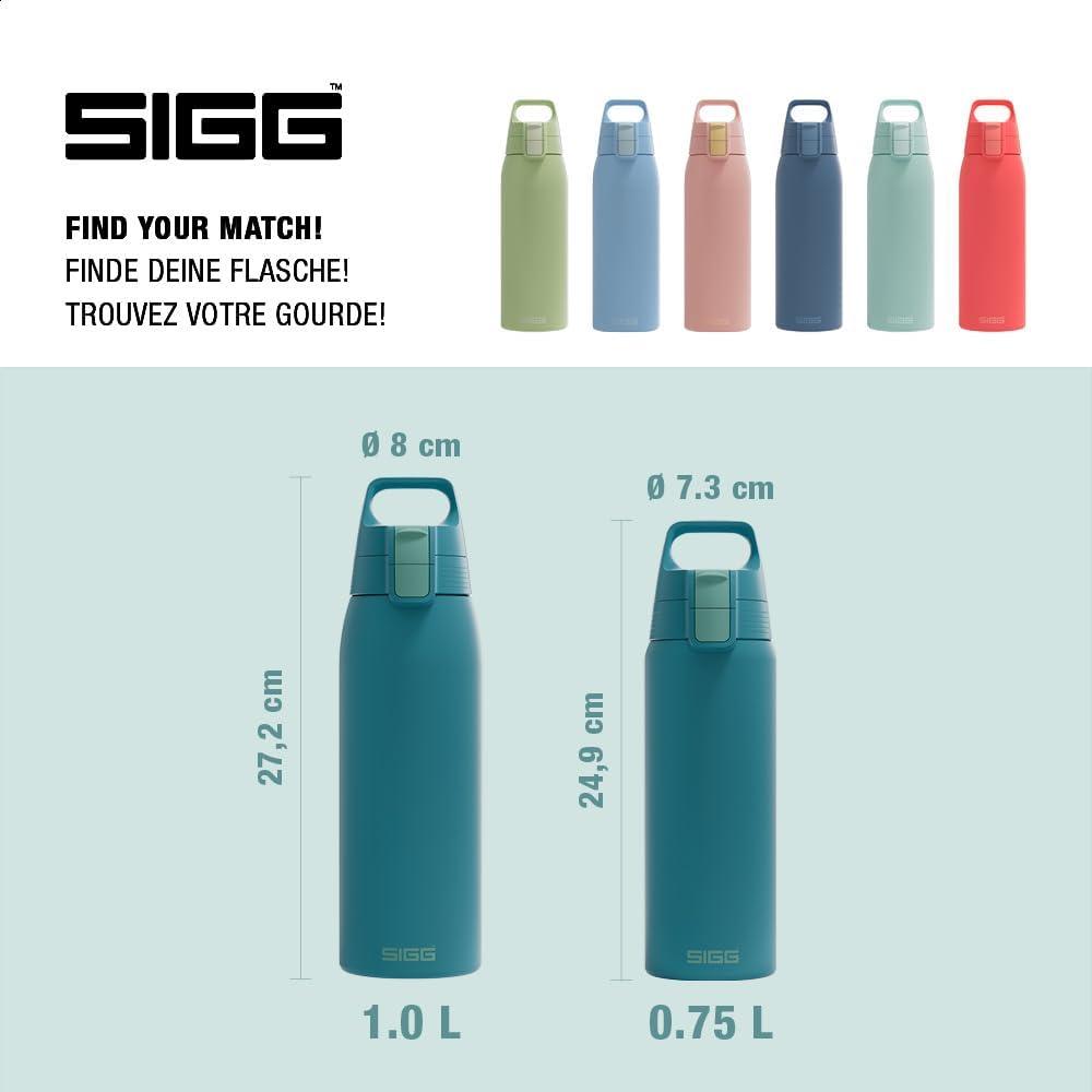 image:imageSigg Gourde Inox Shield ONE Convient Aux Boissons Gazeuses tanche ampamp Lgre Sans BPA Acier Inoxydable 188075L 1L 15LPuya Blue