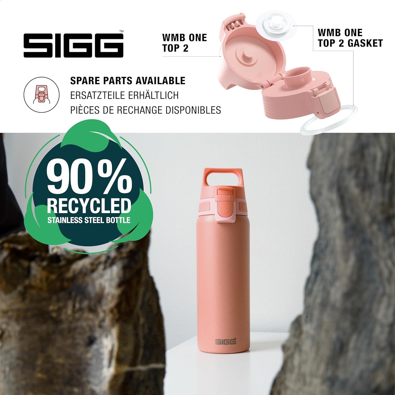 image:imageSigg Gourde Inox Shield ONE Convient Aux Boissons Gazeuses tanche ampamp Lgre Sans BPA Acier Inoxydable 188075L 1L 15LRose
