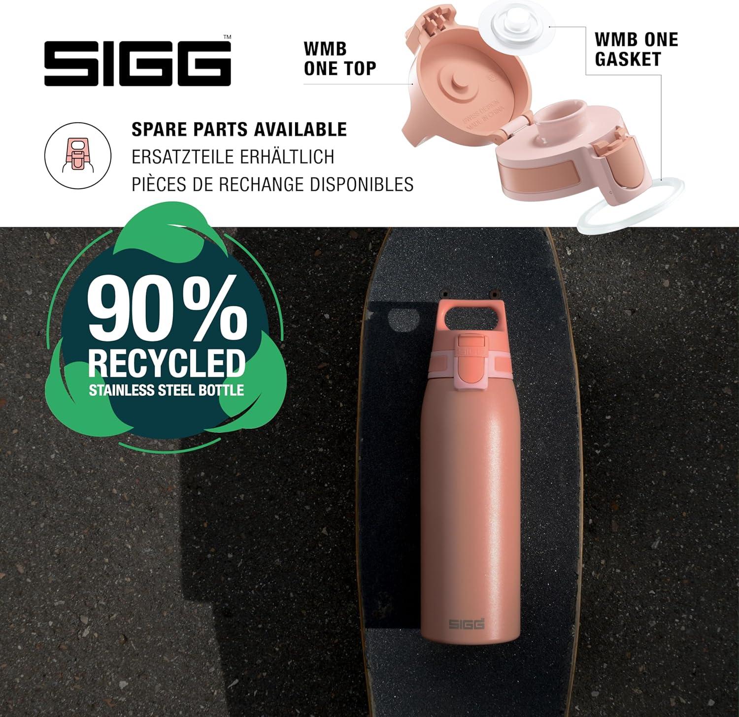 image:imageSigg Gourde Inox Shield ONE Convient Aux Boissons Gazeuses tanche ampamp Lgre Sans BPA Acier Inoxydable 188075L 1L 15LRose