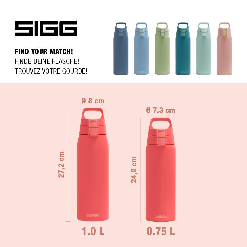 image:imageSigg Gourde Inox Shield ONE Convient Aux Boissons Gazeuses tanche ampamp Lgre Sans BPA Acier Inoxydable 188075L 1L 15LRouge Pastque