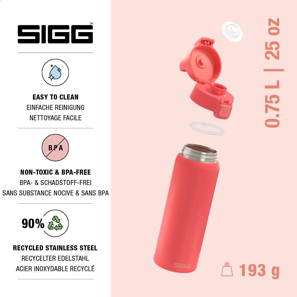 image:imageSigg Gourde Inox Shield ONE Convient Aux Boissons Gazeuses tanche ampamp Lgre Sans BPA Acier Inoxydable 188075L 1L 15LRouge Pastque