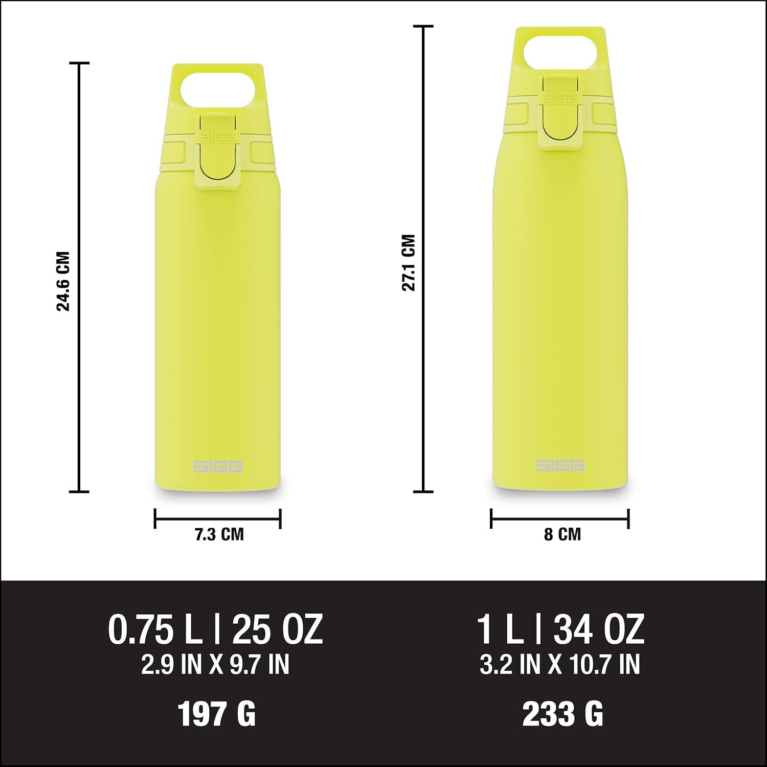 image:imageSigg Gourde Inox Shield ONE Convient Aux Boissons Gazeuses tanche ampamp Lgre Sans BPA Acier Inoxydable 188075L 1L 15LUltra Lemon