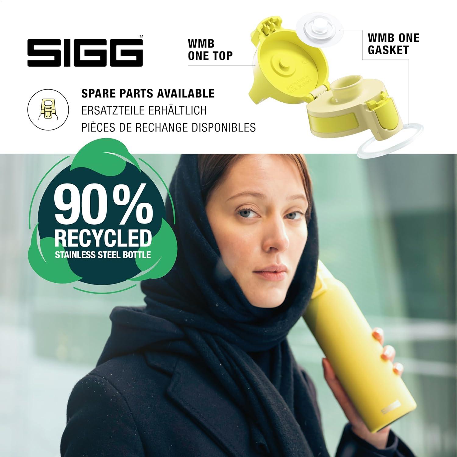 image:imageSigg Gourde Inox Shield ONE Convient Aux Boissons Gazeuses tanche ampamp Lgre Sans BPA Acier Inoxydable 188075L 1L 15LUltra Lemon