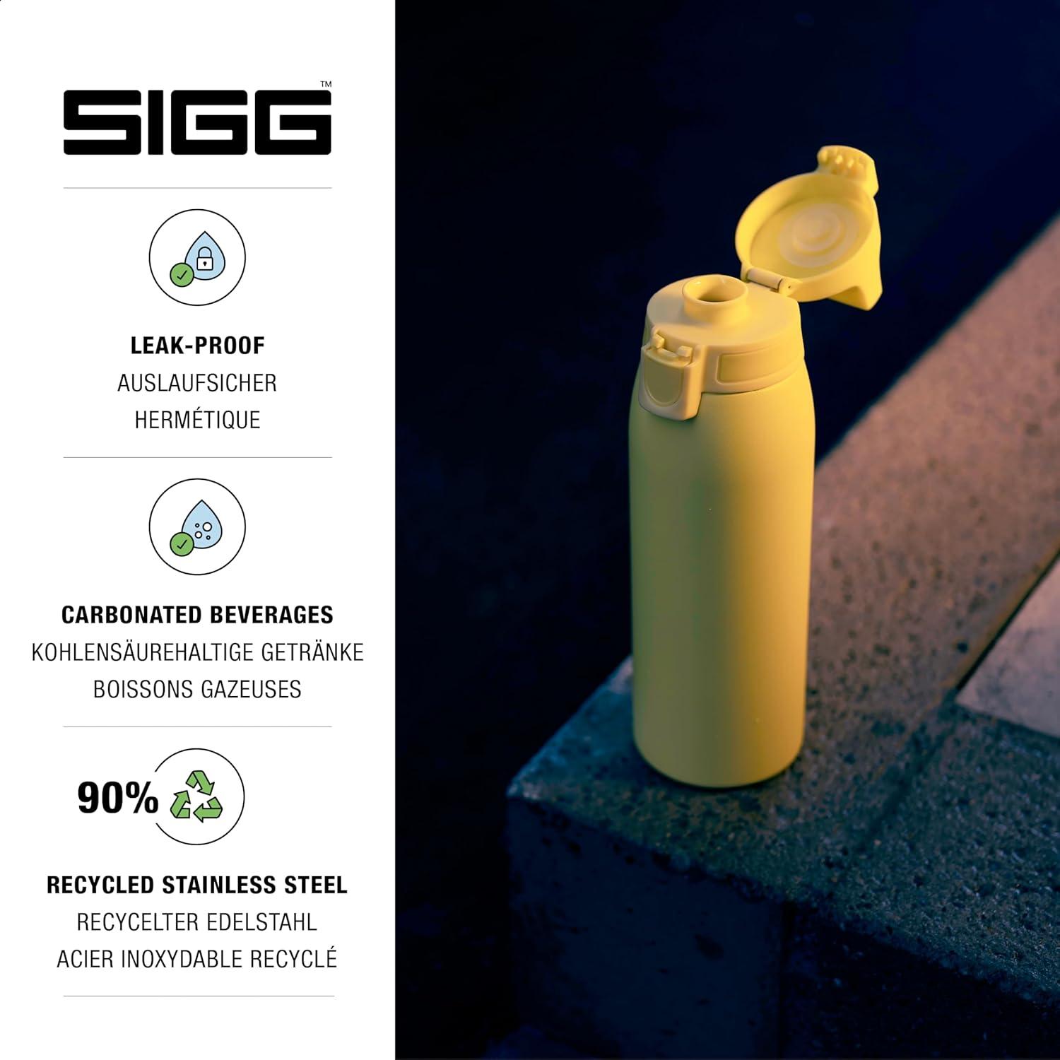 image:imageSigg Gourde Inox Shield ONE Convient Aux Boissons Gazeuses tanche ampamp Lgre Sans BPA Acier Inoxydable 188075L 1L 15LUltra Lemon