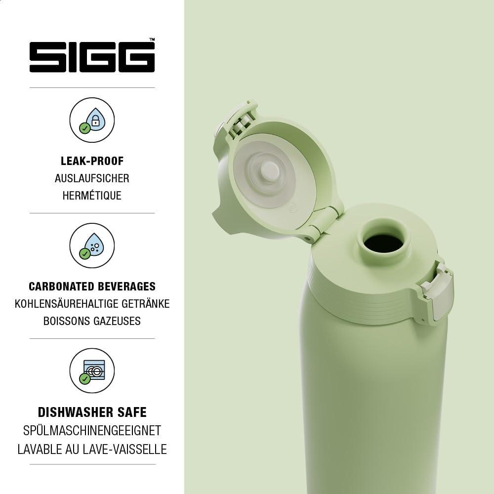 image:imageSigg Gourde Inox Shield ONE Convient Aux Boissons Gazeuses tanche ampamp Lgre Sans BPA Acier Inoxydable 188075L 1L 15LVert