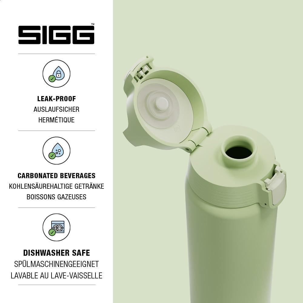 image:imageSigg Gourde Inox Shield ONE Convient Aux Boissons Gazeuses tanche ampamp Lgre Sans BPA Acier Inoxydable 188075L 1L 15LVert