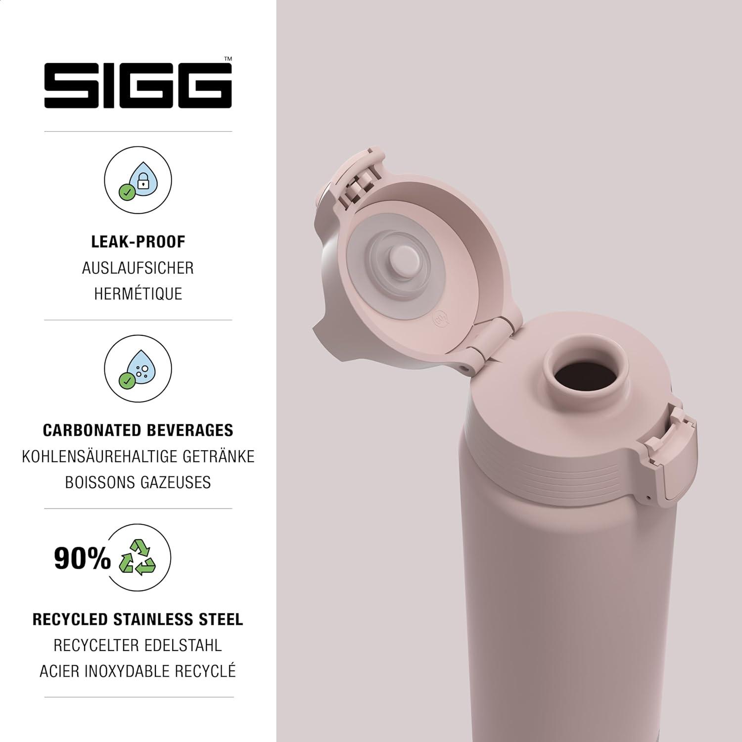 image:imageSigg Gourde Inox Shield ONE Convient Aux Boissons Gazeuses tanche ampamp Lgre Sans BPA Acier Inoxydable 188075L 1L 15LViolet Clair
