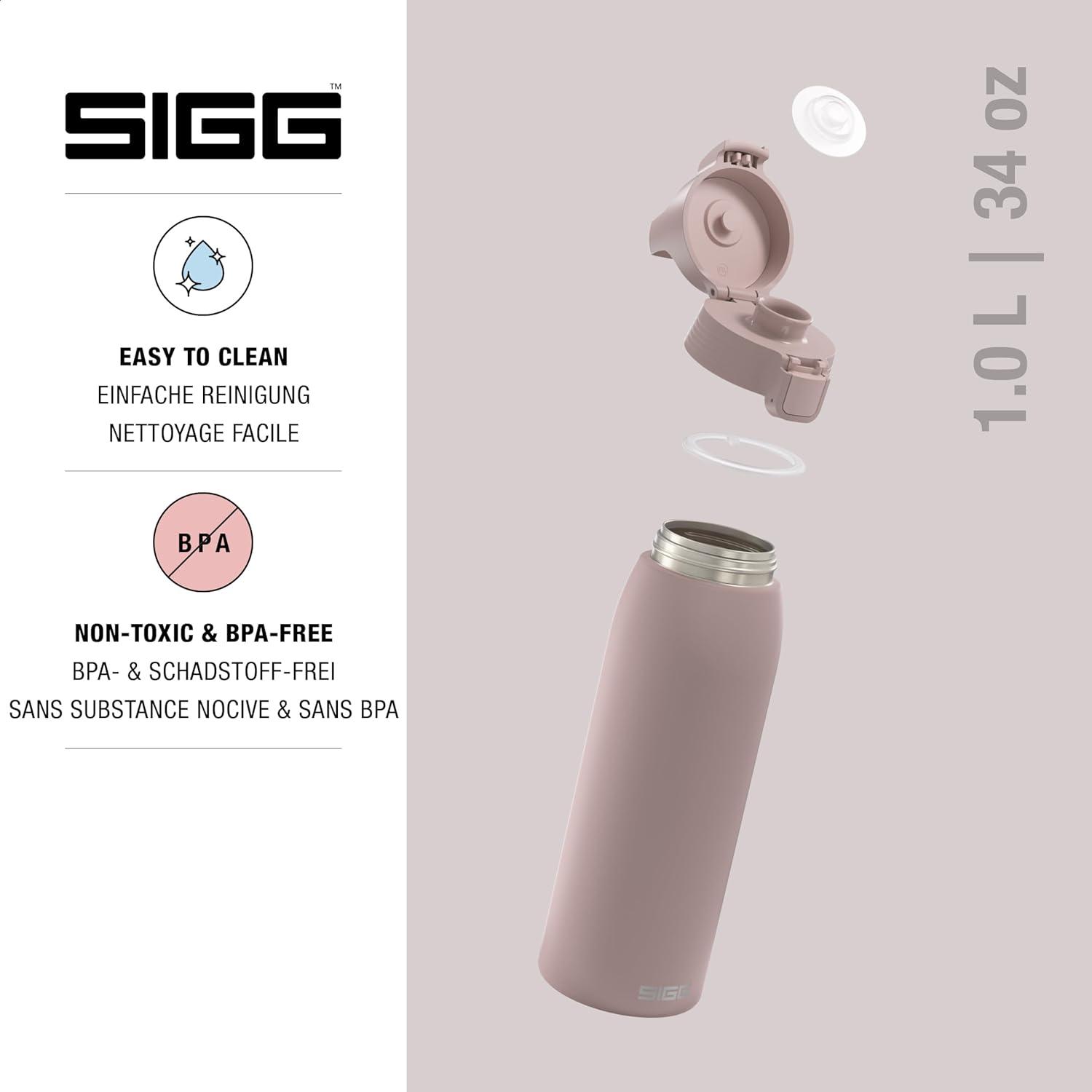 image:imageSigg Gourde Inox Shield ONE Convient Aux Boissons Gazeuses tanche ampamp Lgre Sans BPA Acier Inoxydable 188075L 1L 15LViolet Clair